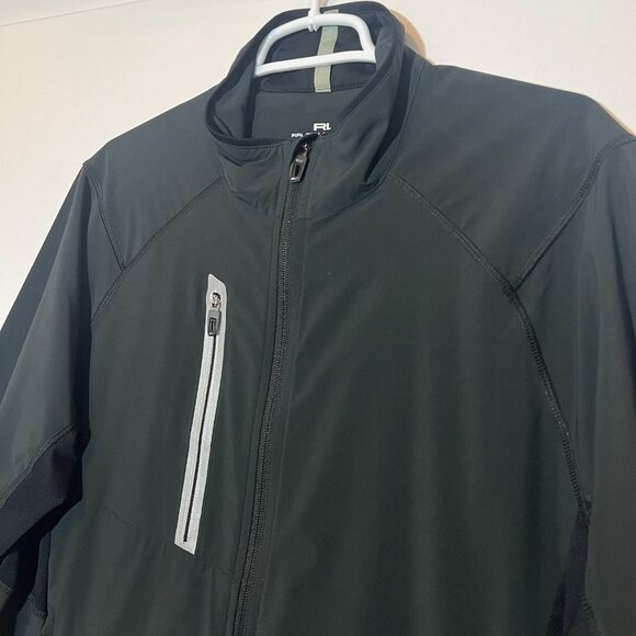 RLX Ralph Lauren Mens Golf Windbreaker Winter Jacket Medium Size Full Zip Black - Picture 10 of 16